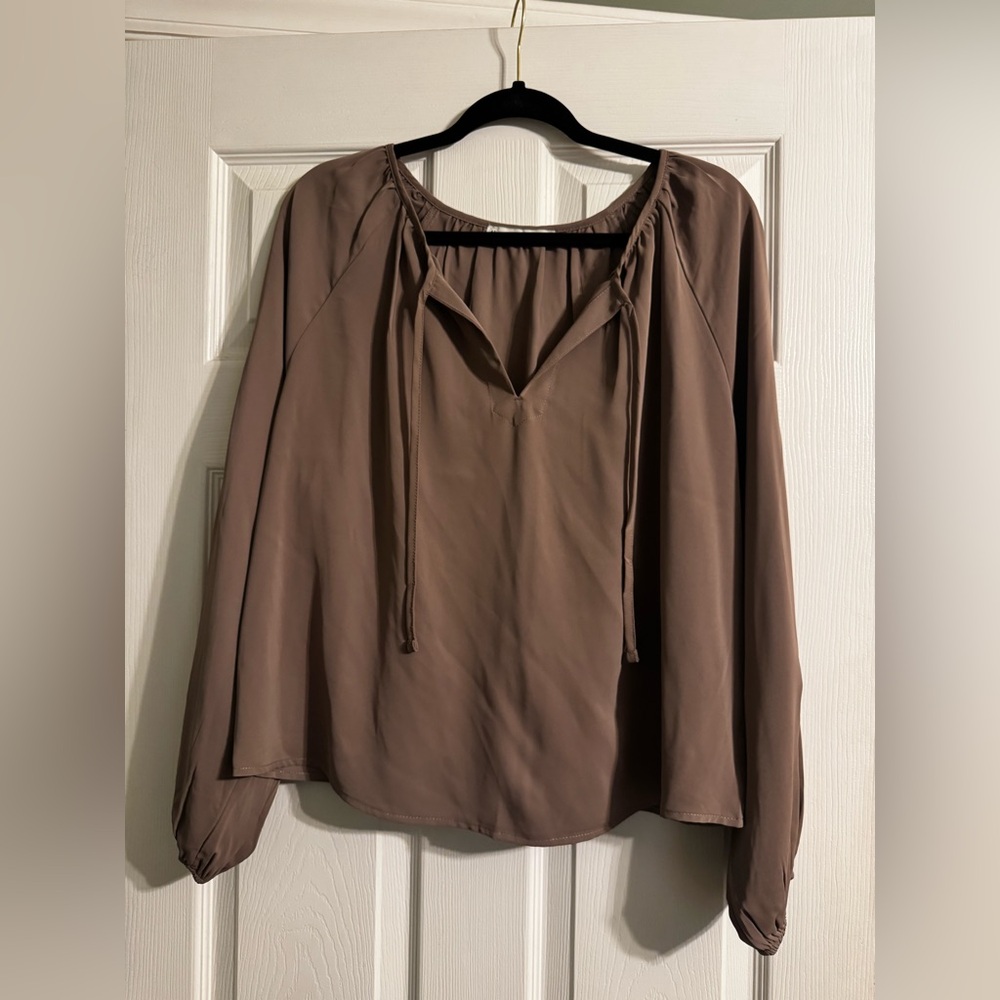 Abercrombie Long Sleeve Flowy Blouse